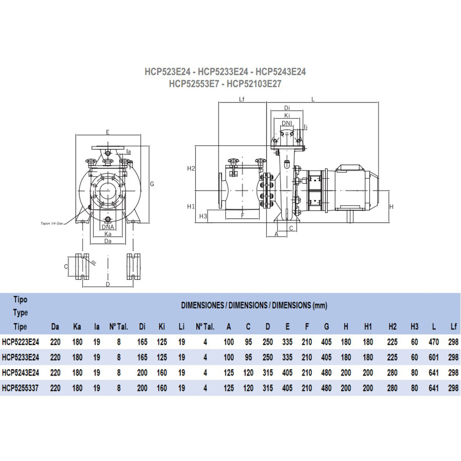 Насос для бассейна Hayward HCP5223E24 (380В, 13 м3/ч, 2HP) Насос для бассейна Hayward HCP5223E24 (380В, 13 м3/ч, 2HP)