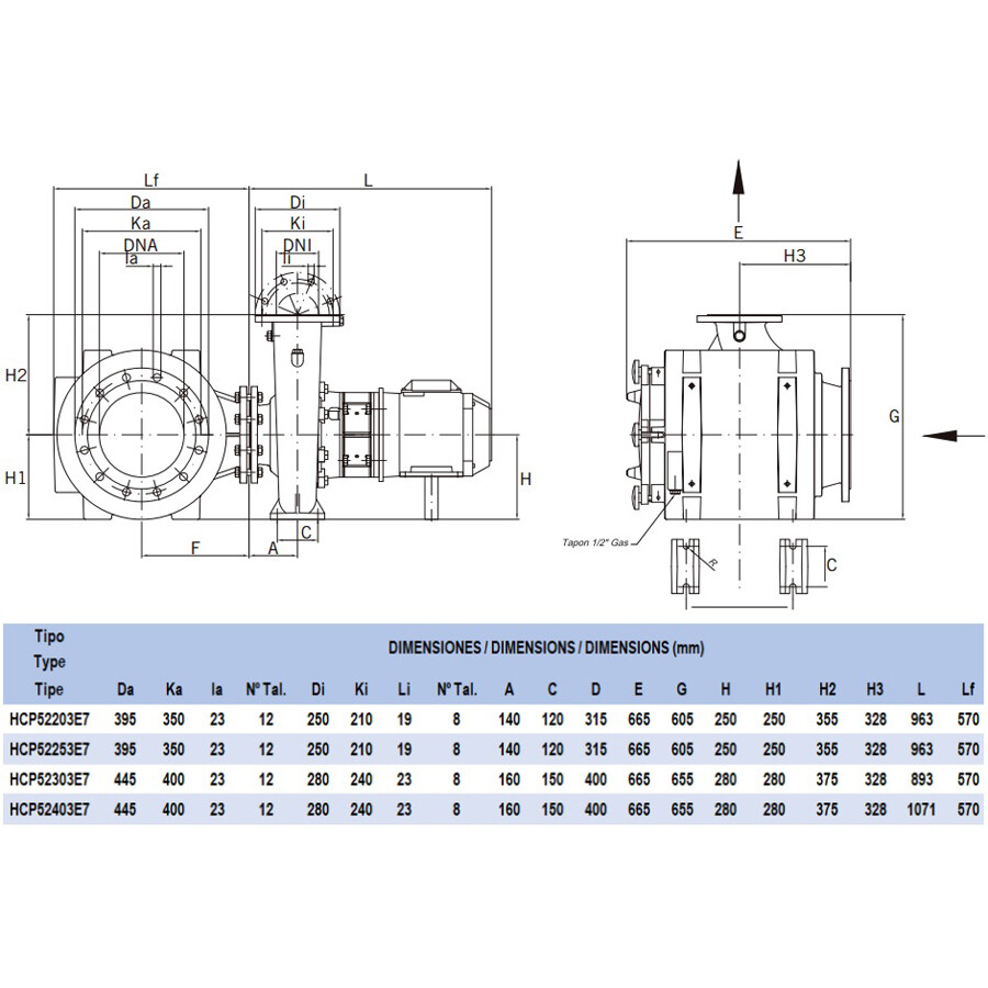 Насос для бассейна Hayward HCP52303E7 (380В, 403 м3/ч, 30HP) Насос для бассейна Hayward HCP52303E7 (380В, 403 м3/ч, 30HP)